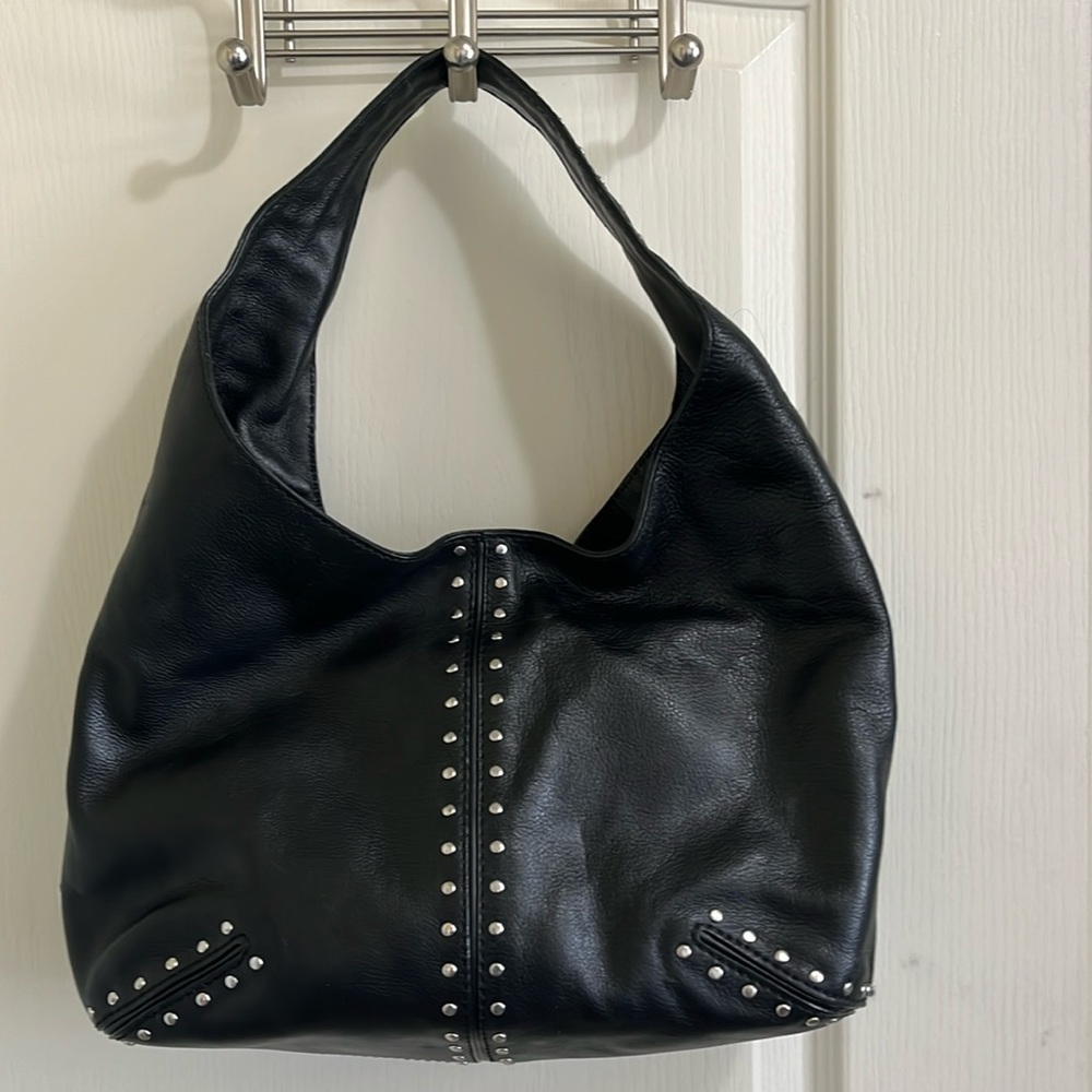 Michael Kors black leather studded bag